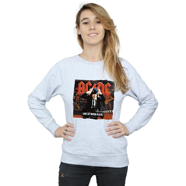 AC/DC Dam/Kvinnor Live At River Plate Columbia Records Sweatshirt Heather Grey M