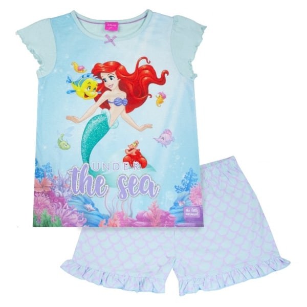 The Little Mermaid Girls Ariel Pyjamasshorts Set 5-6 Years Blue Blue 5-6 Years