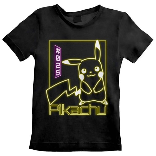 Pokemon Barn/Barn Pikachu Neon T-shirt 3-4 år Svart Black 3-4 Years