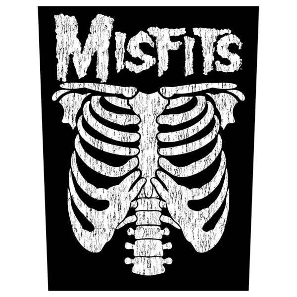 Misfits Ribcage Patch One Size Vit/Svart White/Black One Size