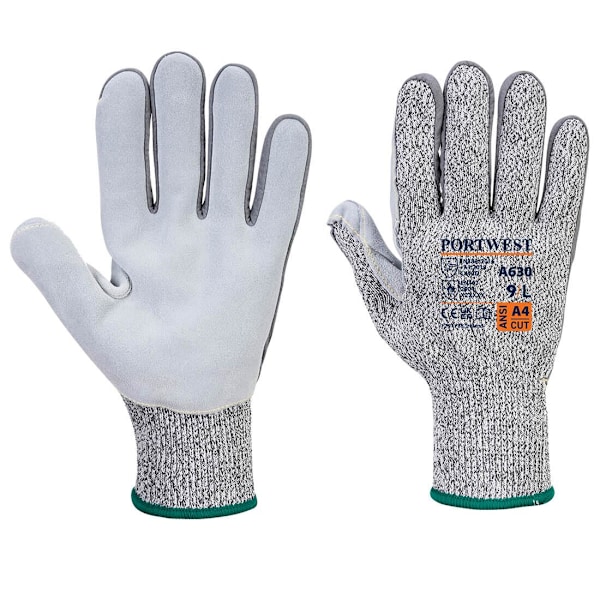 Portwest Unisex Adult A630 Razor Lädergrepphandskar 7 Grå Grey 7
