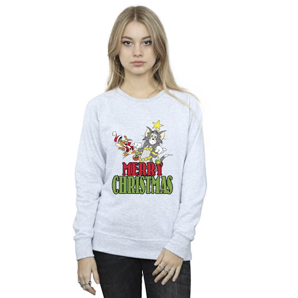 Tom And Jerry Dam/Damer God Jul Baubles Sweatshirt Sports Grey S