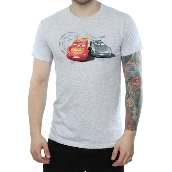 Disney Cars Lightning Vs Storm T-shirt L Sports Grey för män Sports Grey L