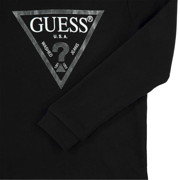 Guess Barn/Junior Logo Bomullshuvtröja 12 År Svart Black 12 Years