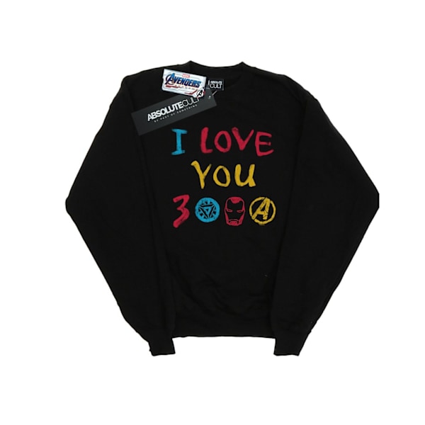 Marvel Mens Avengers Endgame I Love You 3000 Crayons Sweatshirt Black 5XL