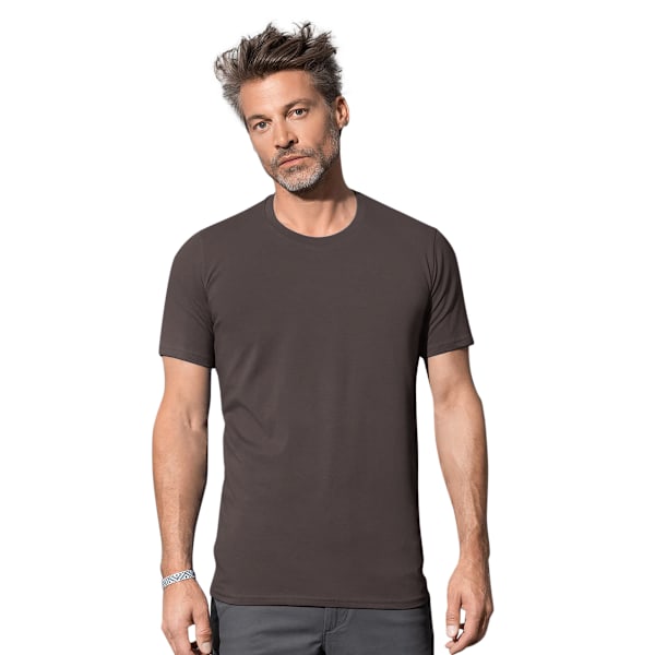 Stedman Stars Clive T-shirt med Rund Hals för Män M Mörk Chokladbrun Dark Chocolate Brown M