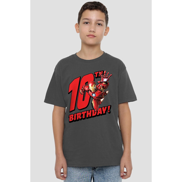 Iron Man Barn/Barn 10-årsdag T-shirt 5-6 År Kolgrå Charcoal 5-6 Years