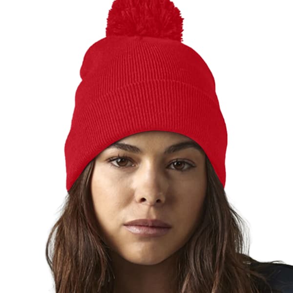 Beechfield Unisex Vuxen Original Pom Pom Mössa One Size Classi Classic Red One Size