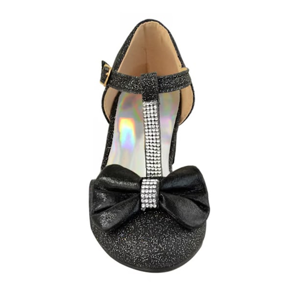 Var är det från Girls Chava Bow Faux Leather Diamante Mid Hig Black 2 UK