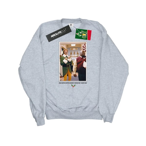 Elf Mens OMG Santa Photo Sweatshirt XL Sports Grey Sports Grey XL