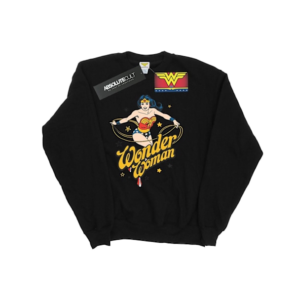 DC Comics Boys Wonder Woman Stars Sweatshirt 9-11 år Svart Black 9-11 Years