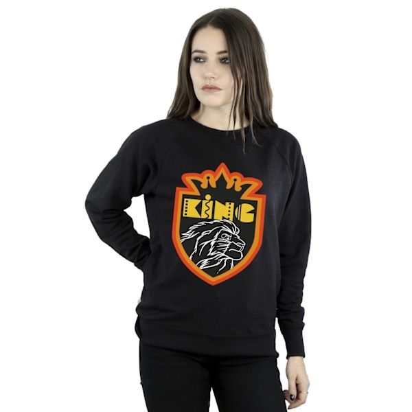 Disney Dam/Kvinnor Lejonkungen Crest Sweatshirt XL Svart Black XL