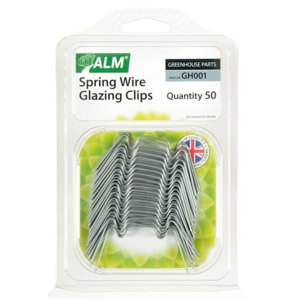 ALM Wire Glazing Clips (Förpackning om 50) En Storlek Silver Silver One Size