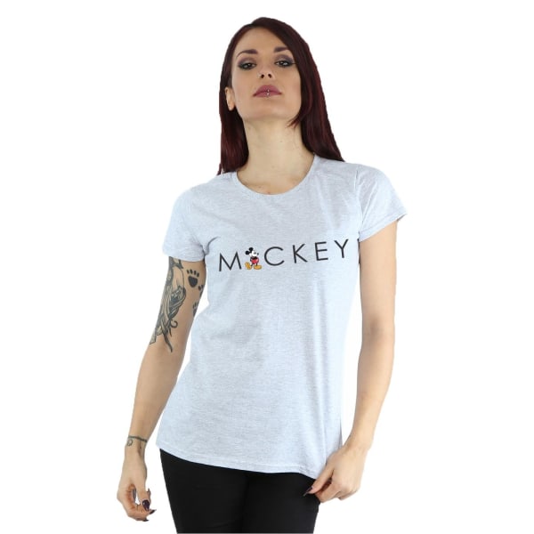 Disney Dam/Dam Minnie Mouse Kick Letter bomull T-shirt XX Heather Grey XXL