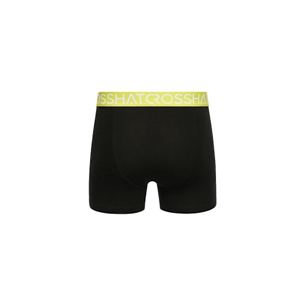 Crosshatch Mens Crystaline Boxer Shorts (3-pack) M Lime/Svart Lime/Black/Grey M