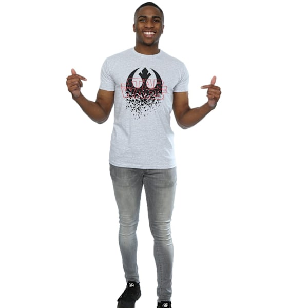 Star Wars The Last Jedi Shattered Emblem T-shirt XXL Sport för män Sports Grey XXL