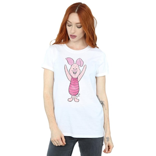 Winnie the Pooh Dam/Damer Piglet Bomull Boyfriend T-shirt X White XXL