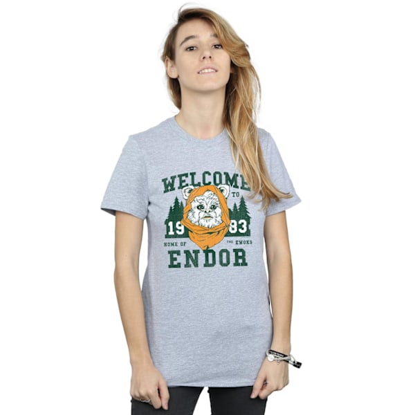 Star Wars Dam/Damer Endor Camp Bomull Boyfriend T-shirt XL Sports Grey XL