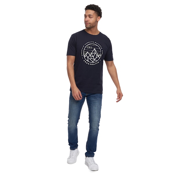 Crosshatch Herr Talung T-shirt L Marinblå Navy L