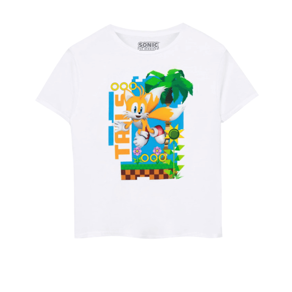 Sonic The Hedgehog Barn/Barn Tails Kortärmad T-shirt 1 White 13-14 Years