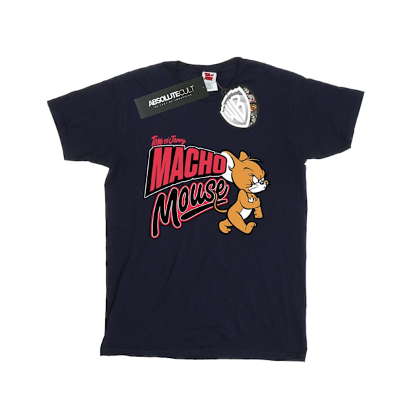 Tom And Jerry Dam/Damer Macho Mouse Bomull Boyfriend T-Shir Navy Blue M