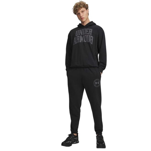 Under Armour Herr Rival Graphic Print Joggingbyxor M R Svart Black/Grey M R