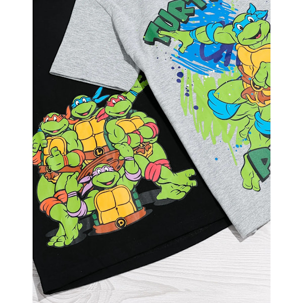 Teenage Mutant Ninja Turtles Barn/Barn T-shirt (2-pack) Black/Grey Marl 8-9 Years