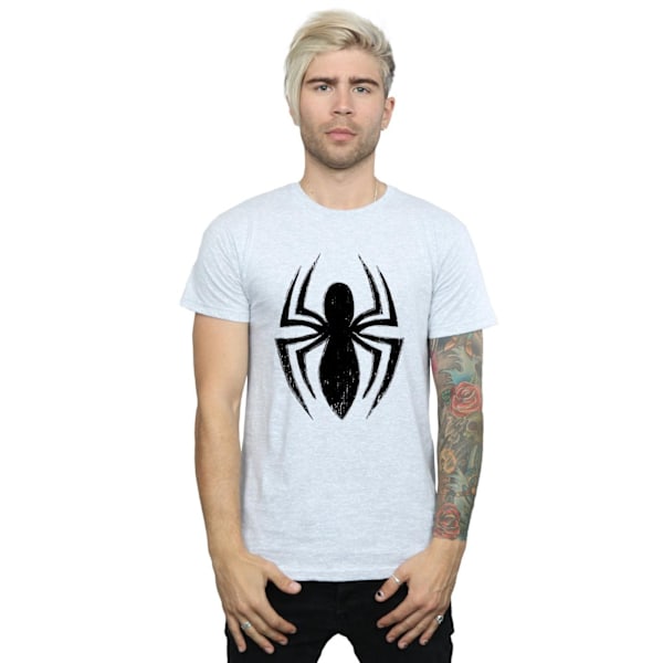 Spider-Man Mens Ultimate Logo T-Shirt 3XL Sports Grey Sports Grey 3XL