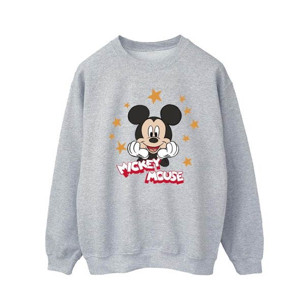 Disney Mickey Mouse Stars Sweatshirt för män M Sports Grå Sports Grey M