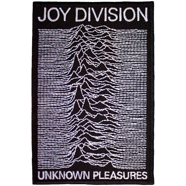 Joy Division Unknown Pleasures Vävd Stryk-På-Lapp Storlek One Bla Black/White One Size