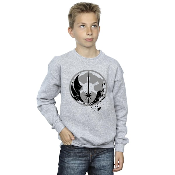 Star Wars Boys Obi-Wan Kenobi Fractured Logos Sweatshirt 3-4 år Sports Grey 3-4 Years