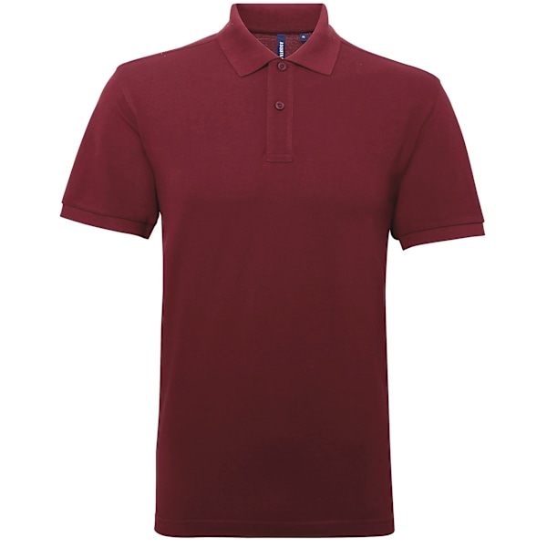 Asquith & Fox Herr Short Sleeve Performance Blend Polo Shirt L Burgundy L