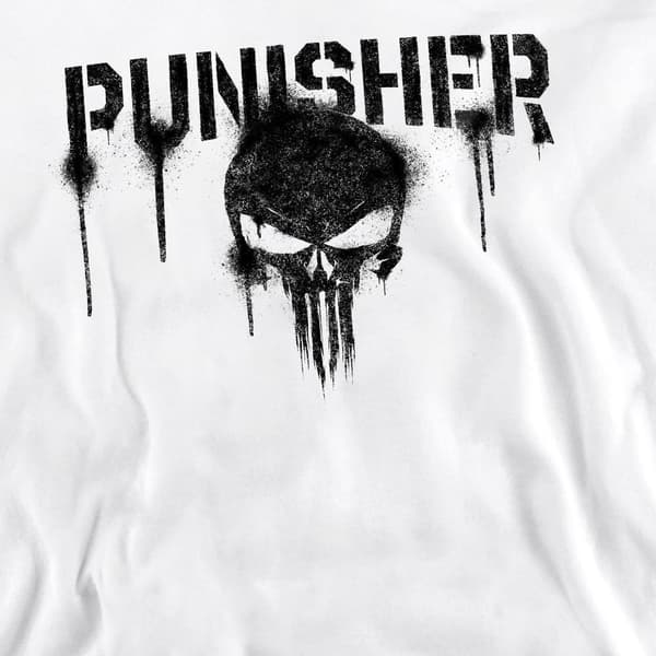 The Punisher Unisex Vuxen Logotyp Sweatshirt M Vit White M