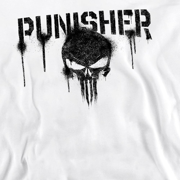The Punisher Unisex Vuxen Logotyp Sweatshirt S Vit White S