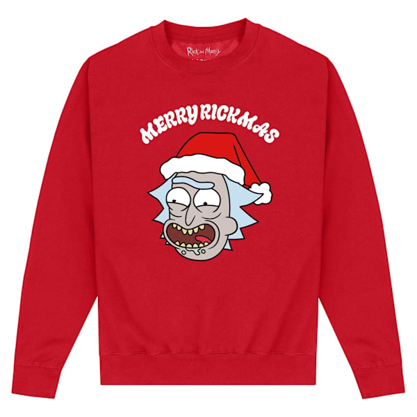 Rick And Morty Unisex Vuxen Merry Rickmas Sweatshirt XL Röd Red XL