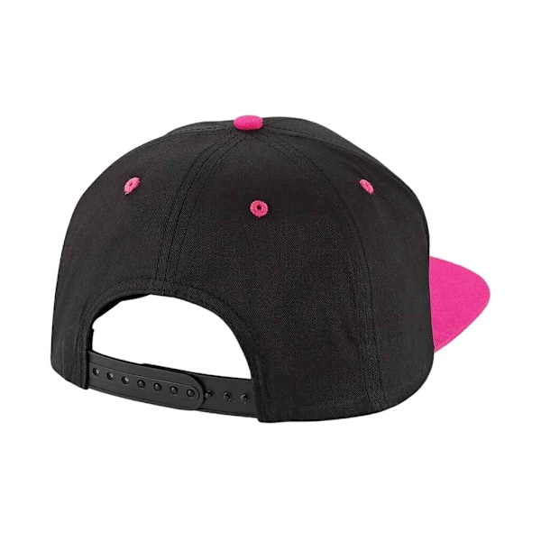 Beechfield Contrast 5 Panel Snapback Cap One Size Svart/Fuchsia Black/Fuchsia One Size