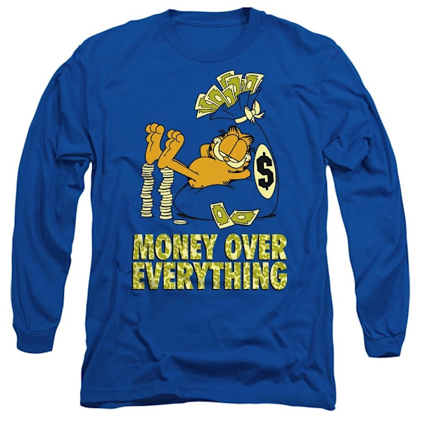 Garfield Unisex Vuxen Money Is Everything T-Shirt L Royalblå Royal Blue L
