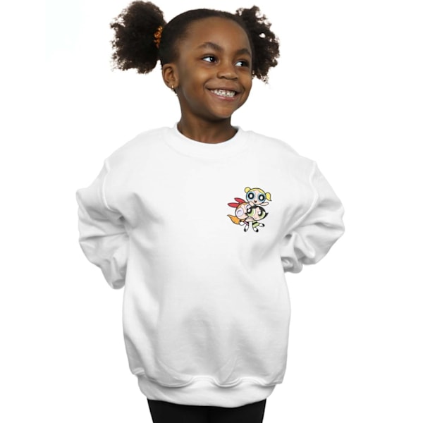 Powerpuff Girls Girls Group Hug Sweatshirt 5-6 år Vit White 5-6 Years