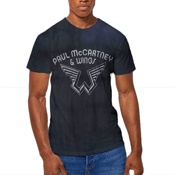Paul McCartney Unisex Vuxen Logo T-shirt M Blå Blue M