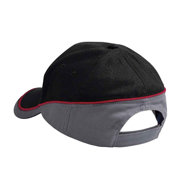 Beechfield Teamwear Tävlingskeps Storlek One Size Svart/Grafit/Klassisk Röd Black/Graphite/Classic Red One Size