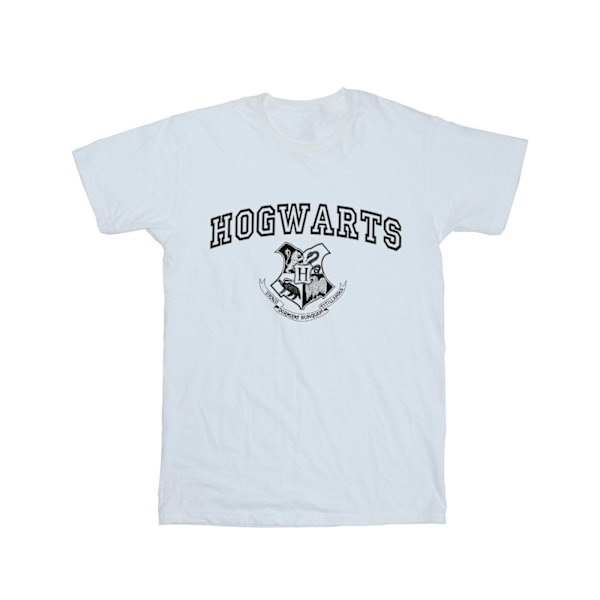 Harry Potter Boys Hogwarts Crest T-Shirt 12-13 år Vit White 12-13 Years