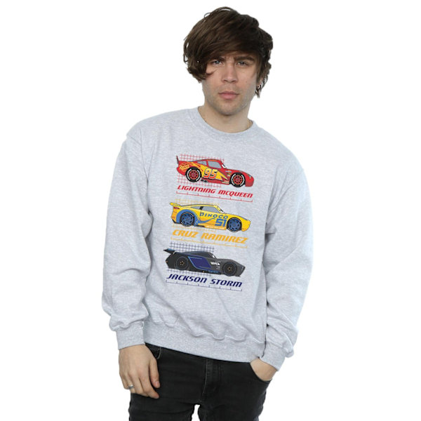 Cars Herr Racer Profil Bomullströja L Sports Grey Sports Grey L
