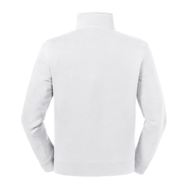 Russell Herr Authentic Zip Neck Sweatshirt S Vit White S