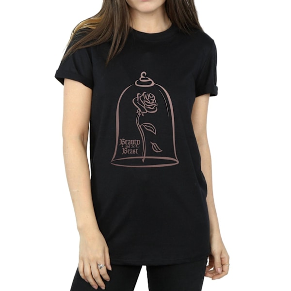 Disney Princess Dam/Damer Princess Rose Gold Bomull Boyfriend T-Shirt Black 3XL