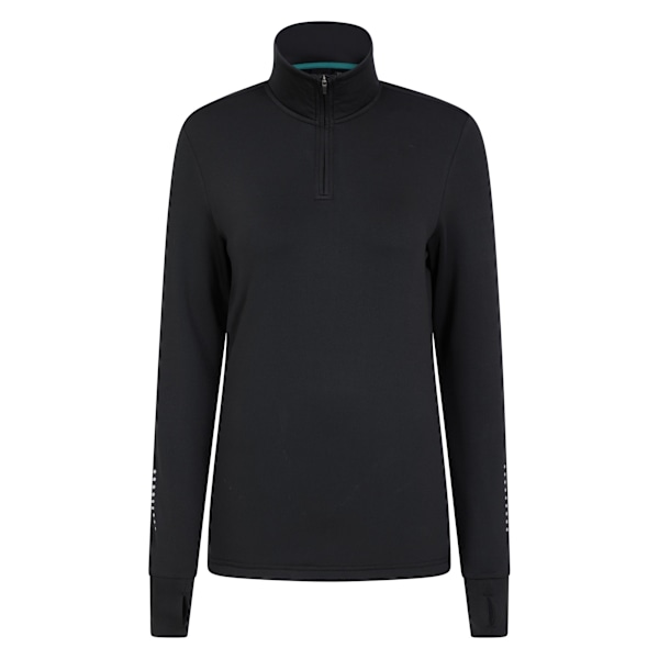 Mountain Warehouse Dam/Damer Halv Zip Långärmad Löpning Black 8 UK