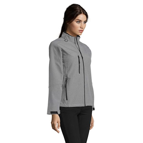 SOLS Dam/Dam Roxy Soft Shell Jacka (Andningsbar, Vindtät Och Vattenavvisande) Grey Marl M
