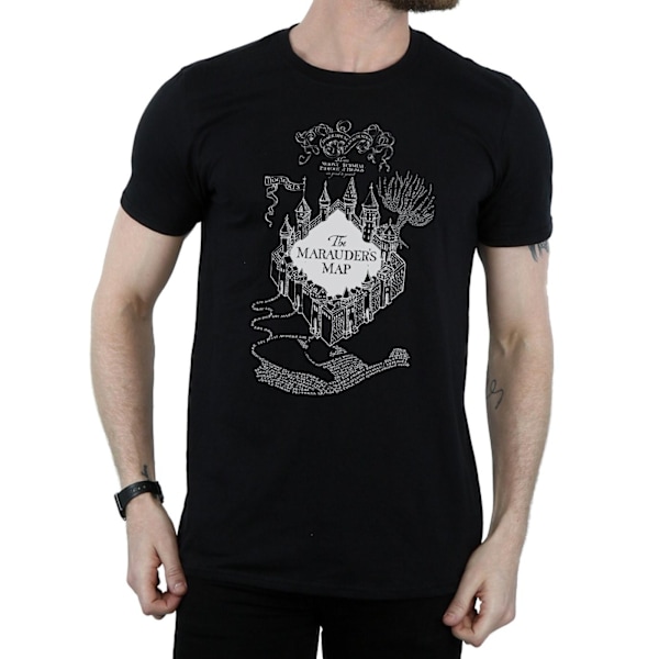 Harry Potter T-shirt för män med Marauderns karta M Svart Black M