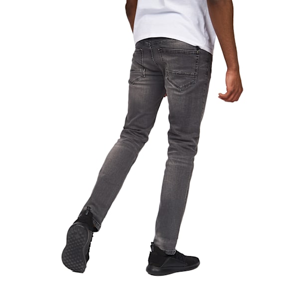 Crosshatch herr Svelte Stretch Jeans 30R grå tvätt Grey Wash 30R