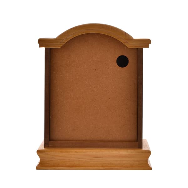 Wm.Widdop Mantel Clock med Pendel och Bruten Båge, Ekträeffekt, One Size Oak One Size