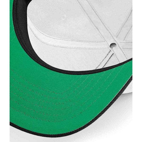 Beechfield Original Flat Peak Snapback Cap One Size Vit/Svart White/Black One Size